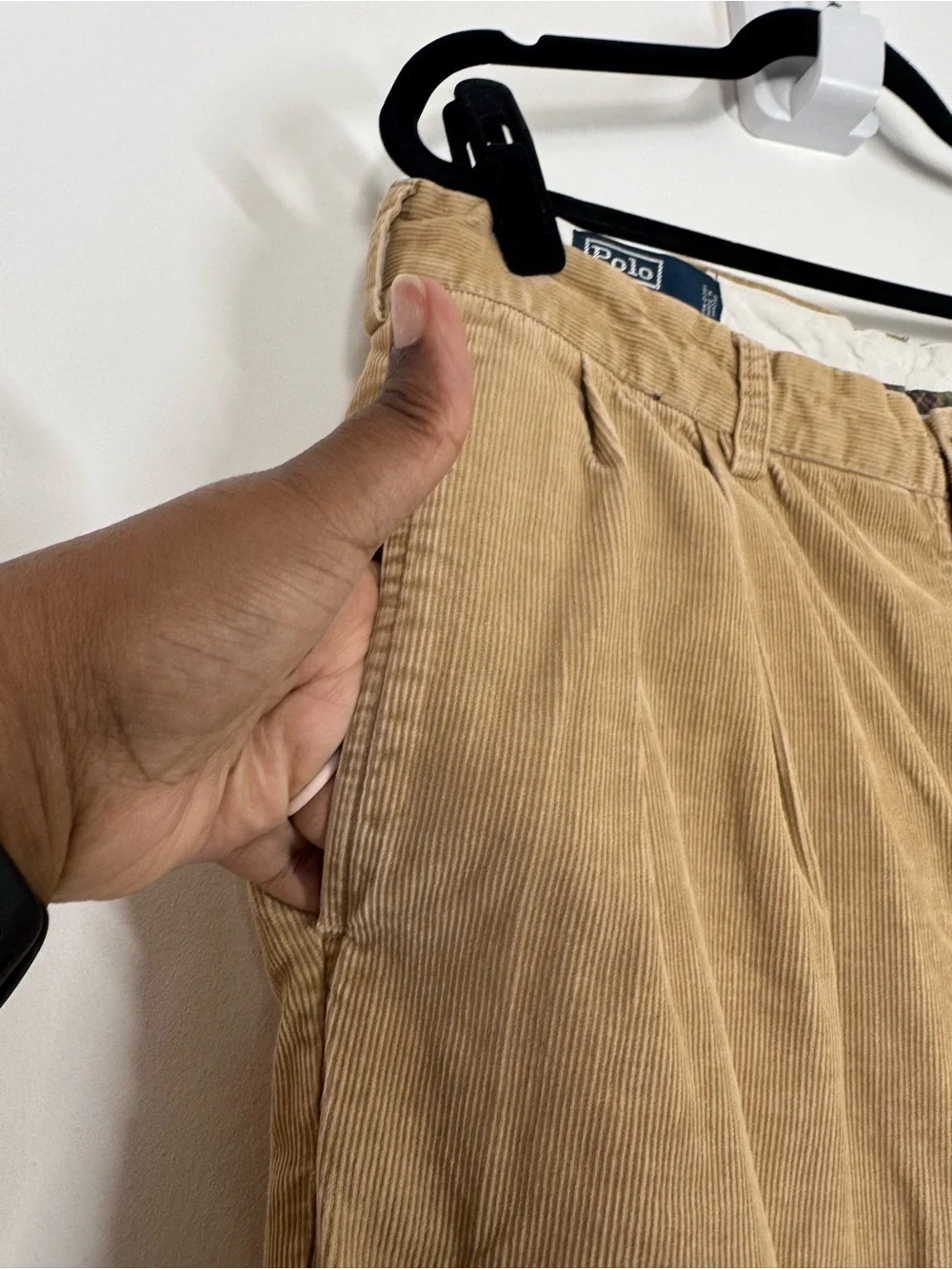 Polo Ralph Lauren Pants HAMMOND Corduroy Pleated Straight Leg